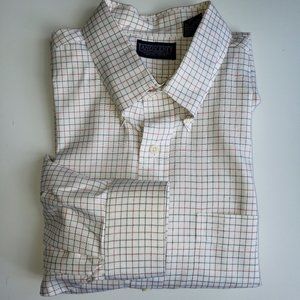 Vintage Lands' End Men’s Dress Shirt Size 17.5-34 Traditional Fit Button Down